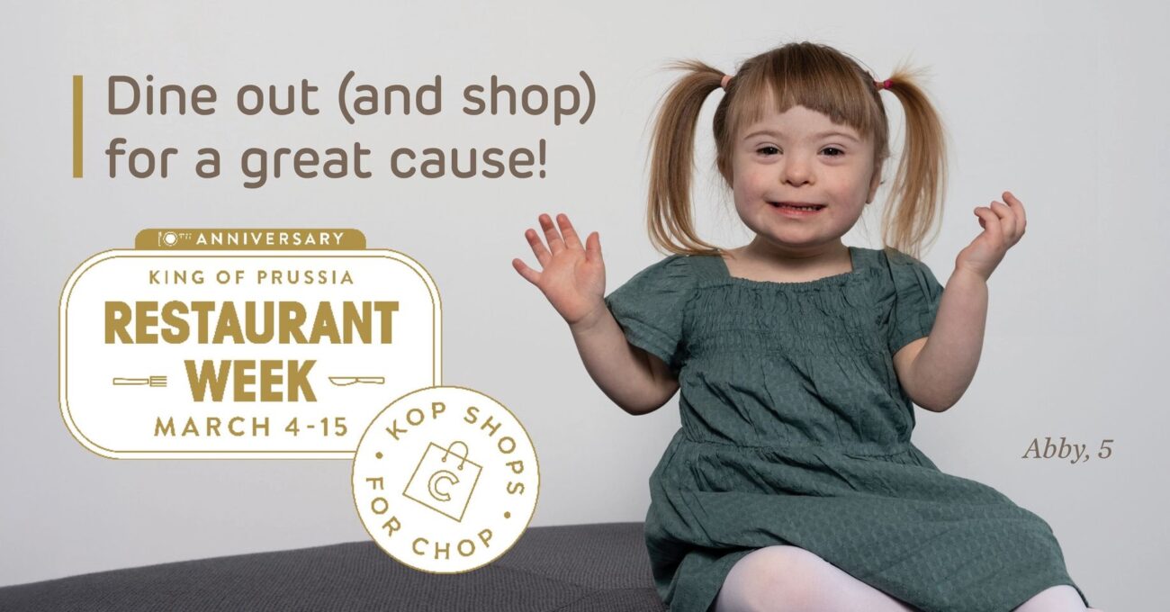 King of Prussia Restaurant Week graphic image featuring a young girl.