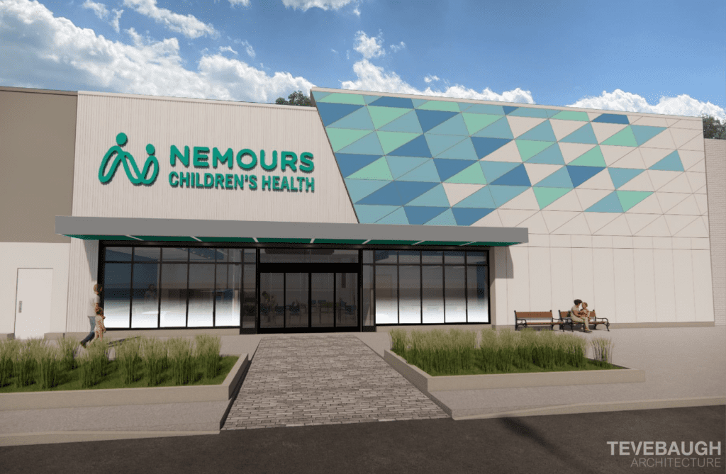 Rendering of the Nemours Children's Healthcare Facility in Broomall