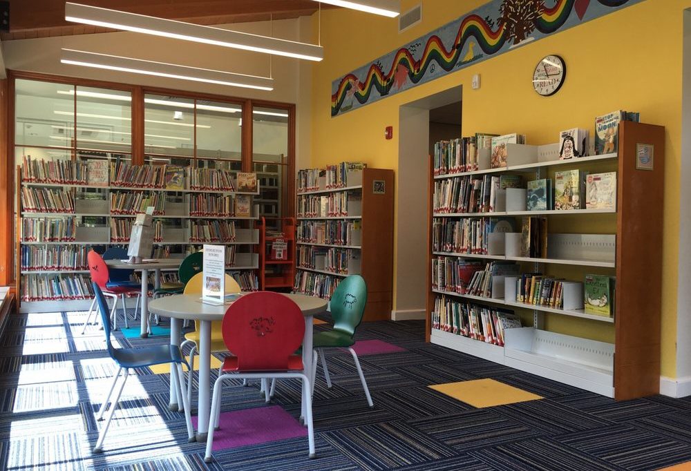 This is a photo of the children's section of the Penn Wynne Library, one of the Main Line Parent Community's favorite libraries. 