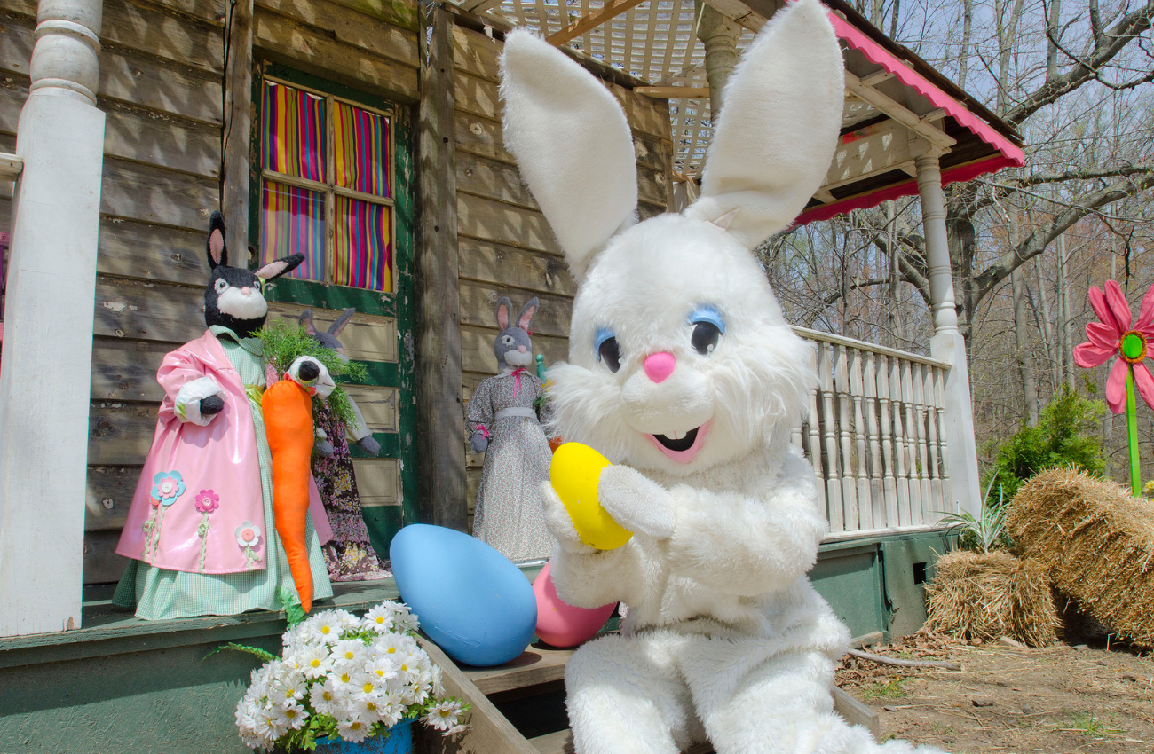 The Easter events in this article include the bunny at Linvilla Orchards.