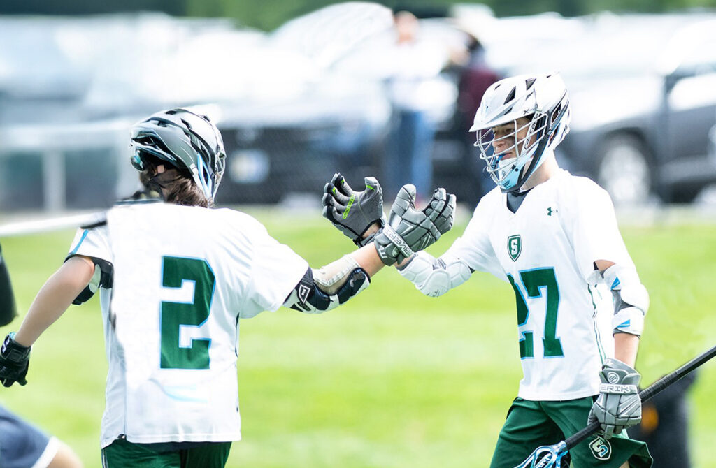 Shipley lacrosse players on the field