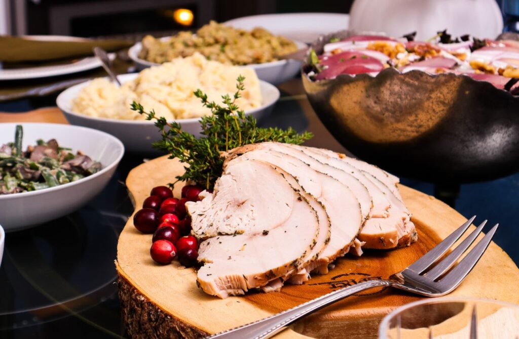 Main Line holiday caterer offering a traditional Thanksgiving turkey dinner.
