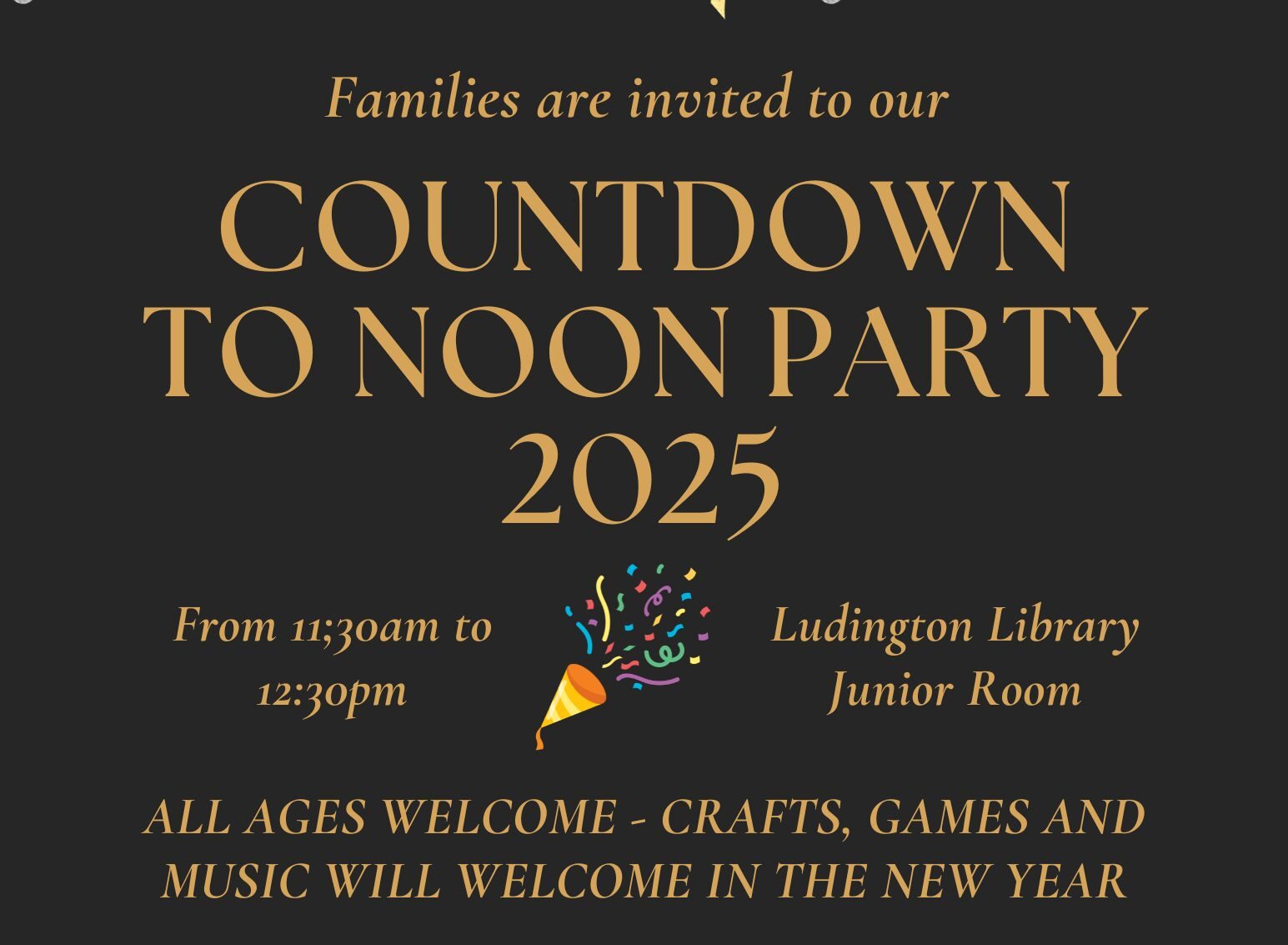 Countdown to Noon at Ludington Library
