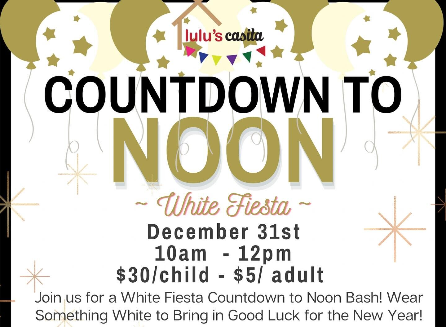 11th Annual White Fiesta Countdown to Noon Bash