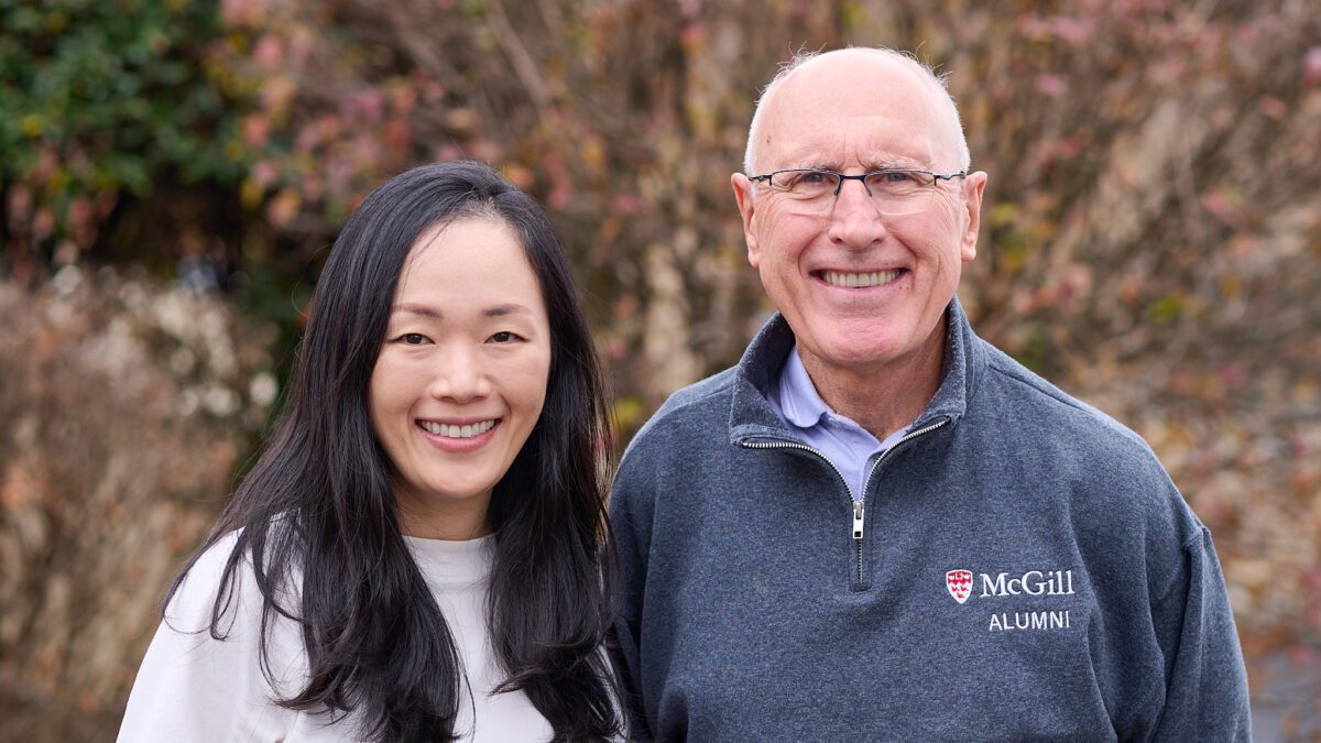 Drs Brianna Yang and Normand Boucher, owners of BY Orthodontics posing together