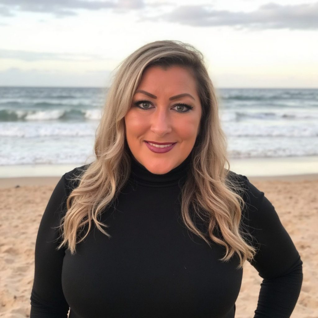 beach black turtleneck
