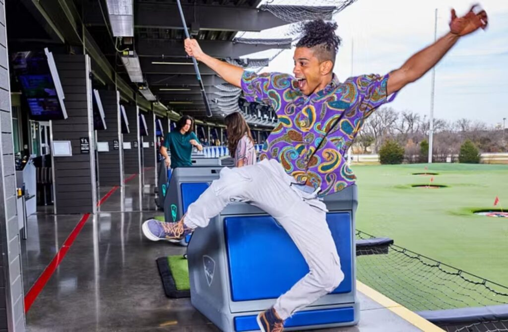 Top Golf is an all-season activity for teens in King of Prussia, complete with food and drink options.