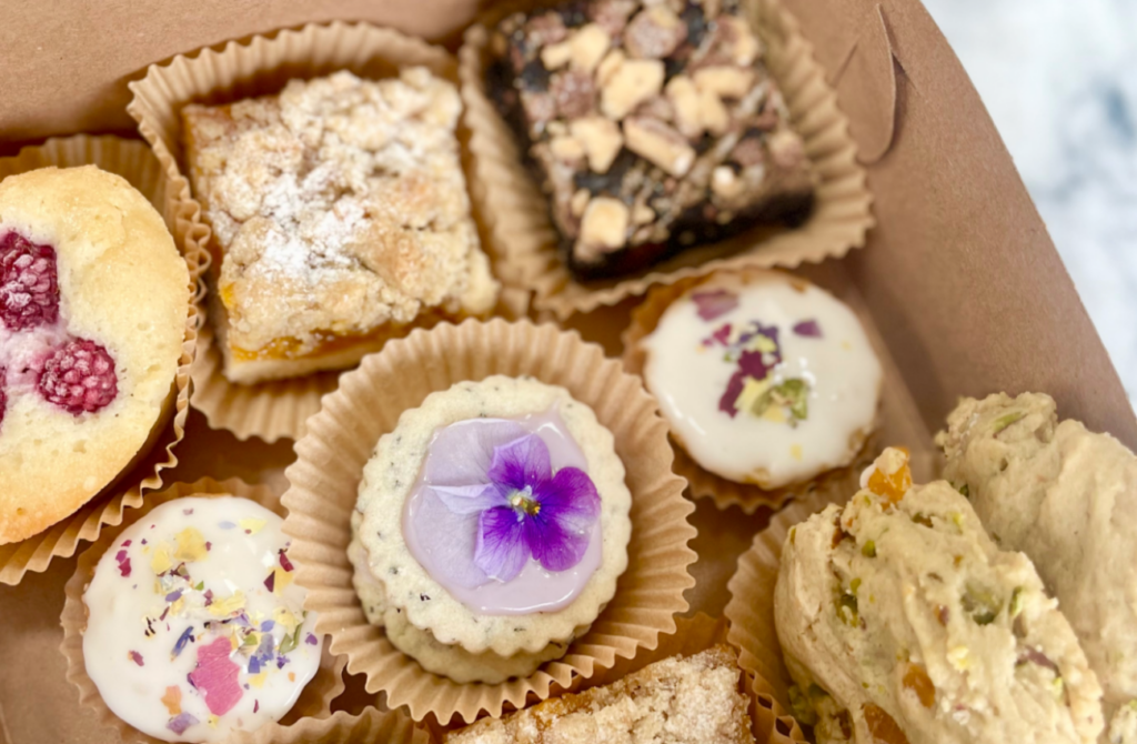 An assortment of treats from the Care Package Bake's Pop-Up Mother's Day event at SHIFT in Narberth.