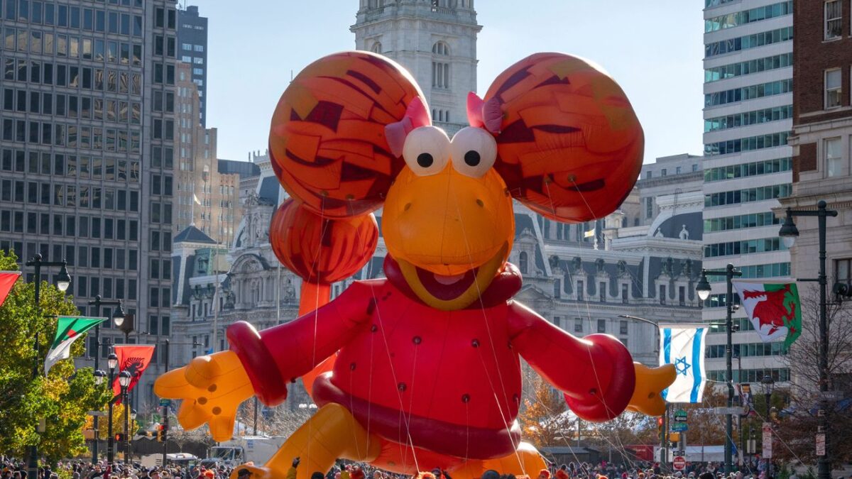 Children's character float in the Philadelphia Thanksgiving Day parade