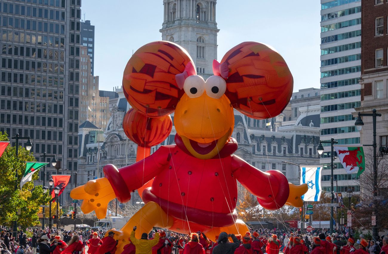 Children's character float in the Philadelphia Thanksgiving Day parade