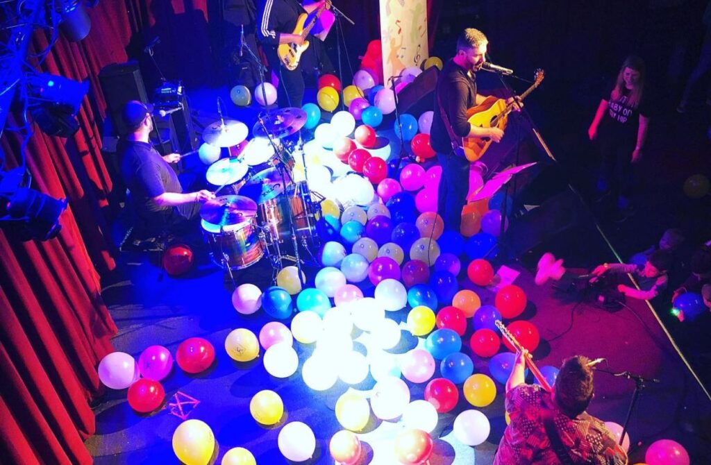 Enjoy a noon balloon drop at the Ardmore Music Hall at their New Year's Eve celebration for families.