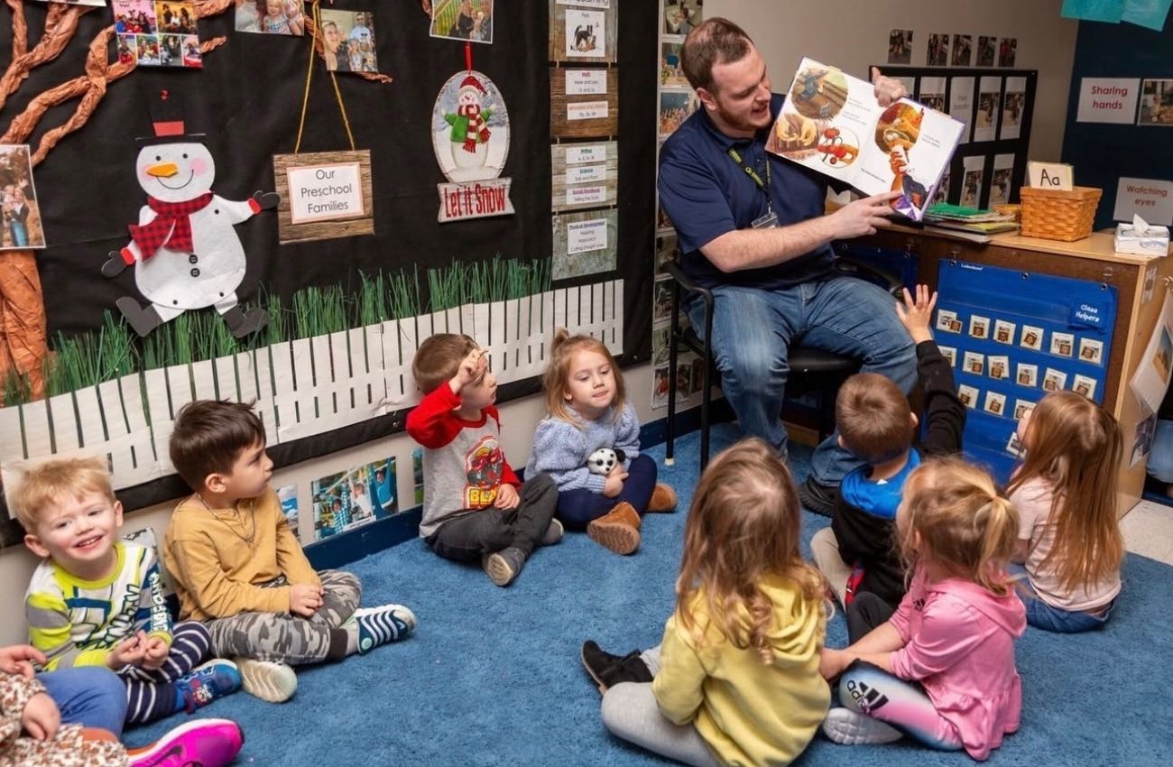 Sotrytime with teacher and children at Celebree School of Wayne