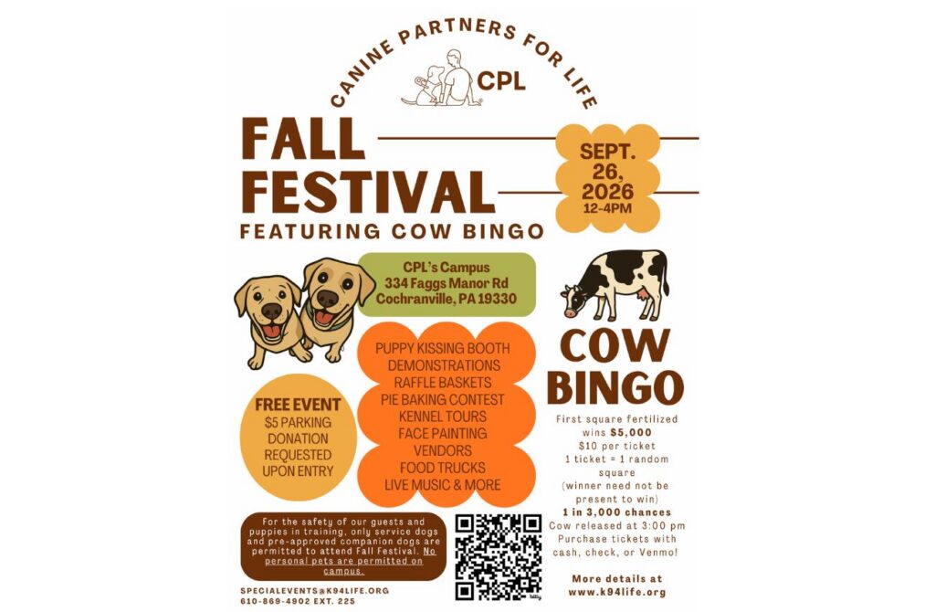 Canine Partners For Life Fall Festival Flyer