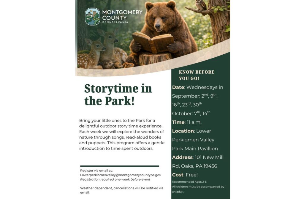 Lower Perkiomen Valley Park Fall Storytime Flyer