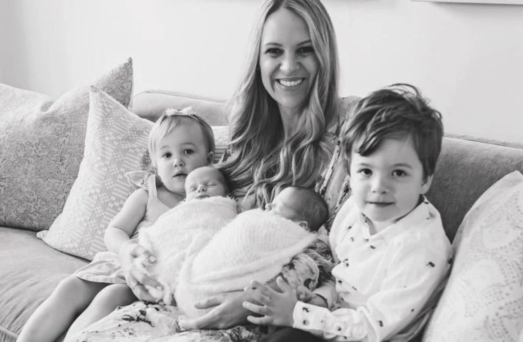 Sarah DiSanto at home with her four children.